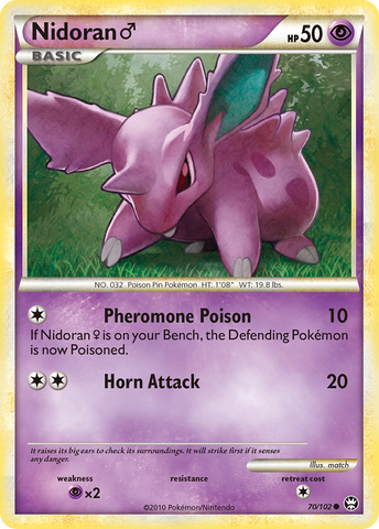 Nidoran (70/102) (Male) [HeartGold & SoulSilver: Triumphant] - The Mythic Store | 24h Order Processing
