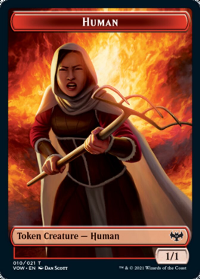 Copy // Human (010) Double-Sided Token [Innistrad: Crimson Vow Tokens] - The Mythic Store | 24h Order Processing