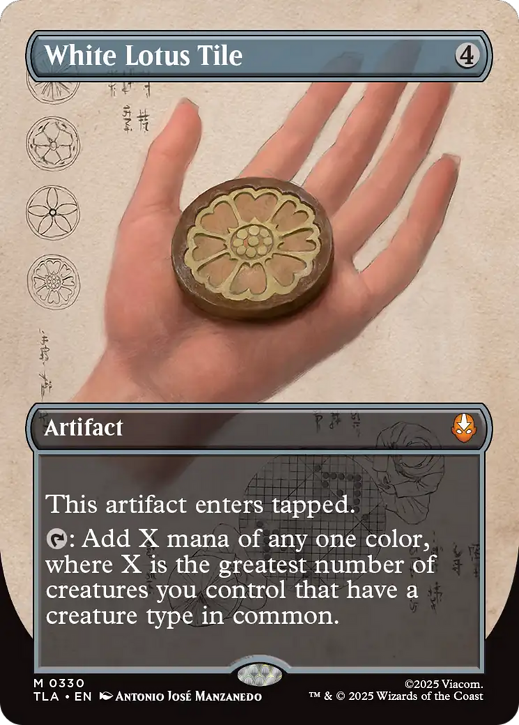 White Lotus Tile (Borderless) [Avatar: The Last Airbender] - The Mythic Store | 24h Order Processing