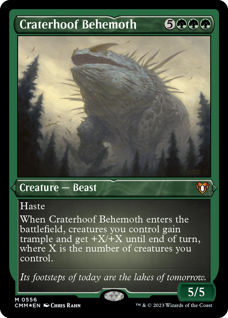 Craterhoof Behemoth (Foil Etched) [Commander Masters] - The Mythic Store | 24h Order Processing