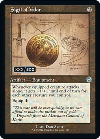 Sigil of Valor (Retro Schematic) (Serialized) [The Brothers' War Retro Artifacts] - The Mythic Store | 24h Order Processing