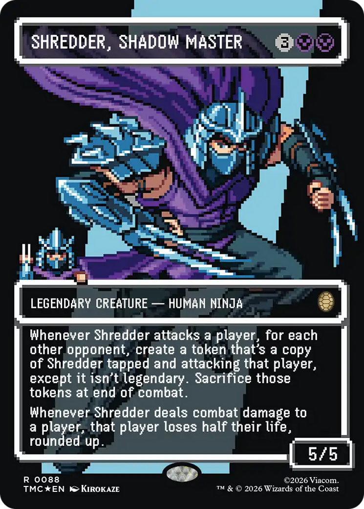 Shredder, Shadow Master (Borderless) (Surge Foil) [Teenage Mutant Ninja Turtles Commander] - The Mythic Store | 24h Order Processing