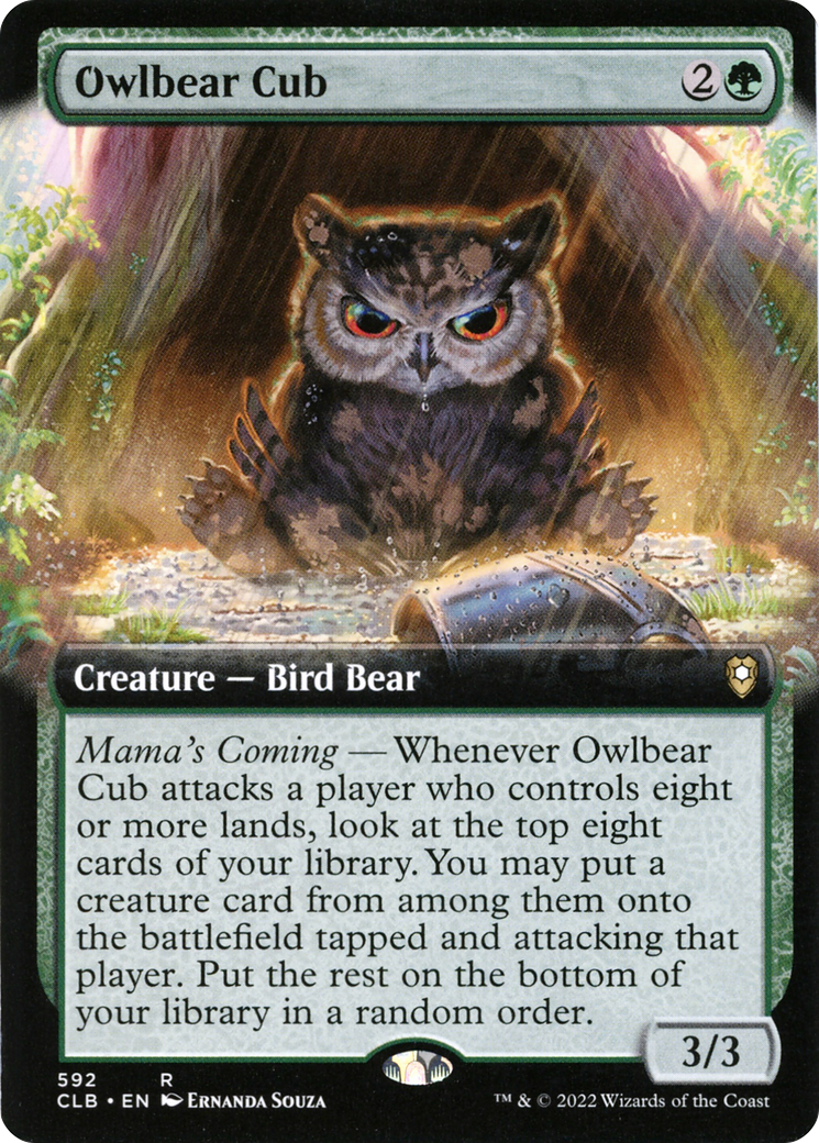 Owlbear Cub (Extended Art) [Commander Legends: Battle for Baldur's Gate] - The Mythic Store | 24h Order Processing