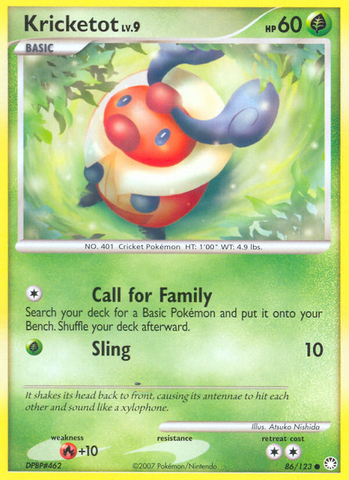 Kricketot (86/123) [Diamond & Pearl: Mysterious Treasures] - The Mythic Store | 24h Order Processing