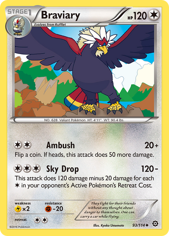 Braviary (93/114) [XY: Steam Siege] - The Mythic Store | 24h Order Processing