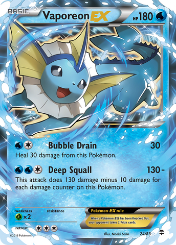 Vaporeon EX (24/83) [XY: Generations] - The Mythic Store | 24h Order Processing