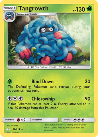 Tangrowth (17/214) [Sun & Moon: Unbroken Bonds] - The Mythic Store | 24h Order Processing