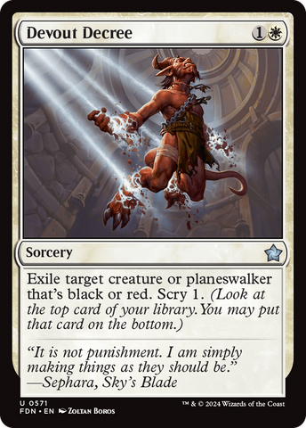 Devout Decree [Foundations] - The Mythic Store | 24h Order Processing