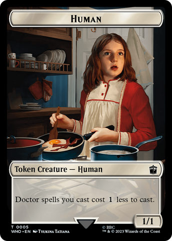 Human (0005) // Alien Insect Double-Sided Token [Doctor Who Tokens] - The Mythic Store | 24h Order Processing