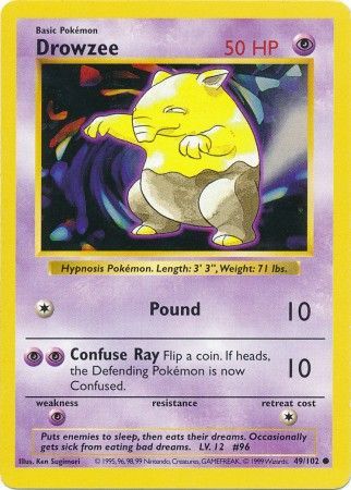 Drowzee (49/102) [Base Set Shadowless Unlimited] - The Mythic Store | 24h Order Processing