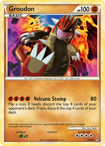 Groudon (6/95) [HeartGold & SoulSilver: Call of Legends] - The Mythic Store | 24h Order Processing