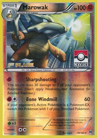 Marowak (78/162) (League Promo 1st Place) [XY: BREAKthrough] - The Mythic Store | 24h Order Processing