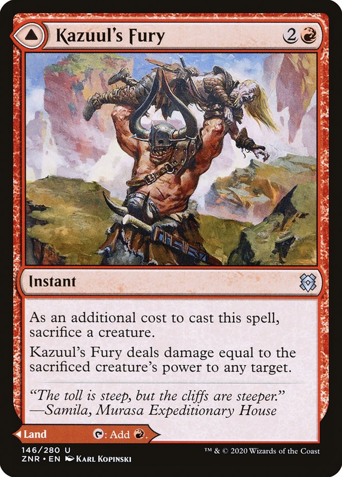 Kazuul's Fury // Kazuul's Cliffs [Zendikar Rising] - The Mythic Store | 24h Order Processing