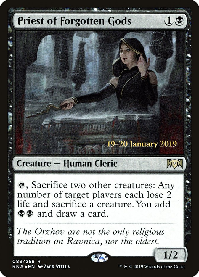 Priest of Forgotten Gods [Ravnica Allegiance Prerelease Promos] - The Mythic Store | 24h Order Processing