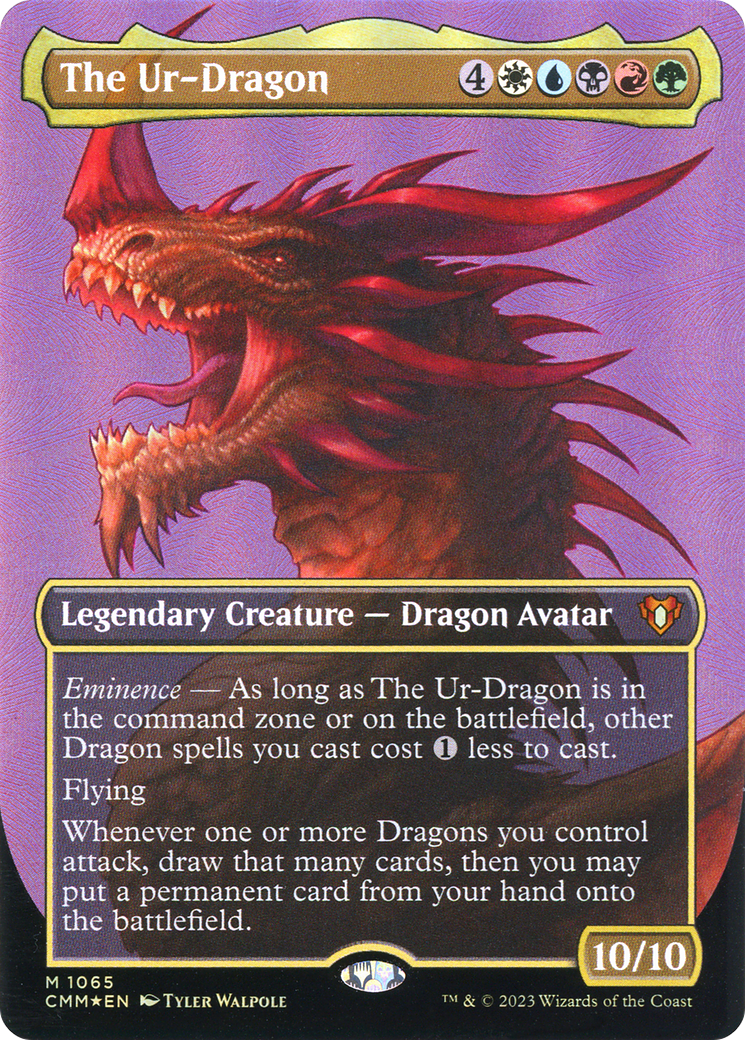 The Ur-Dragon (Borderless Textured Foil Frame Break) [Commander Masters] - The Mythic Store | 24h Order Processing