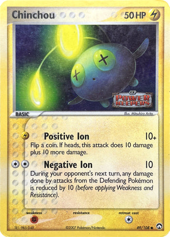 Chinchou (49/108) (Stamped) [EX: Power Keepers] - The Mythic Store | 24h Order Processing