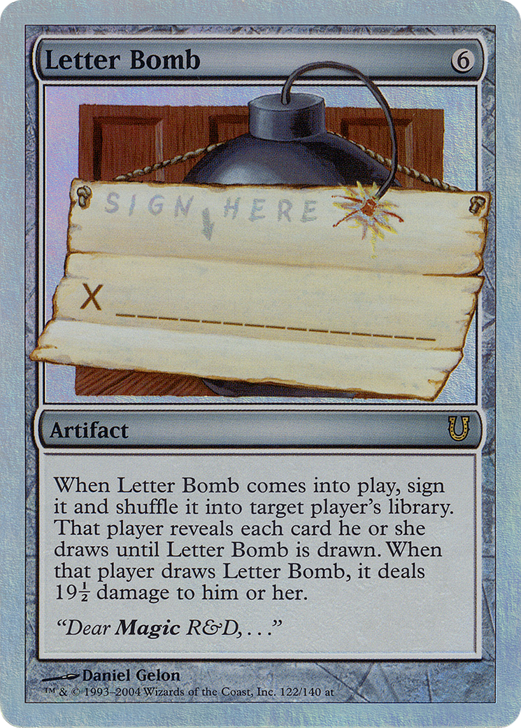 Letter Bomb (Alternate Foil) [Unhinged] - The Mythic Store | 24h Order Processing