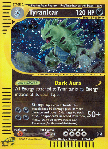 Tyranitar (29/165) [Expedition: Base Set] - The Mythic Store | 24h Order Processing