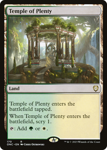 Temple of Plenty [Phyrexia: All Will Be One Commander] - The Mythic Store | 24h Order Processing