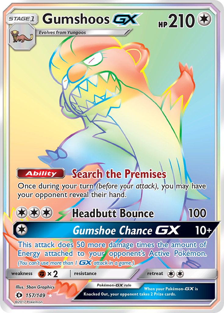 Gumshoos GX (157/149) [Sun & Moon: Base Set] - The Mythic Store | 24h Order Processing