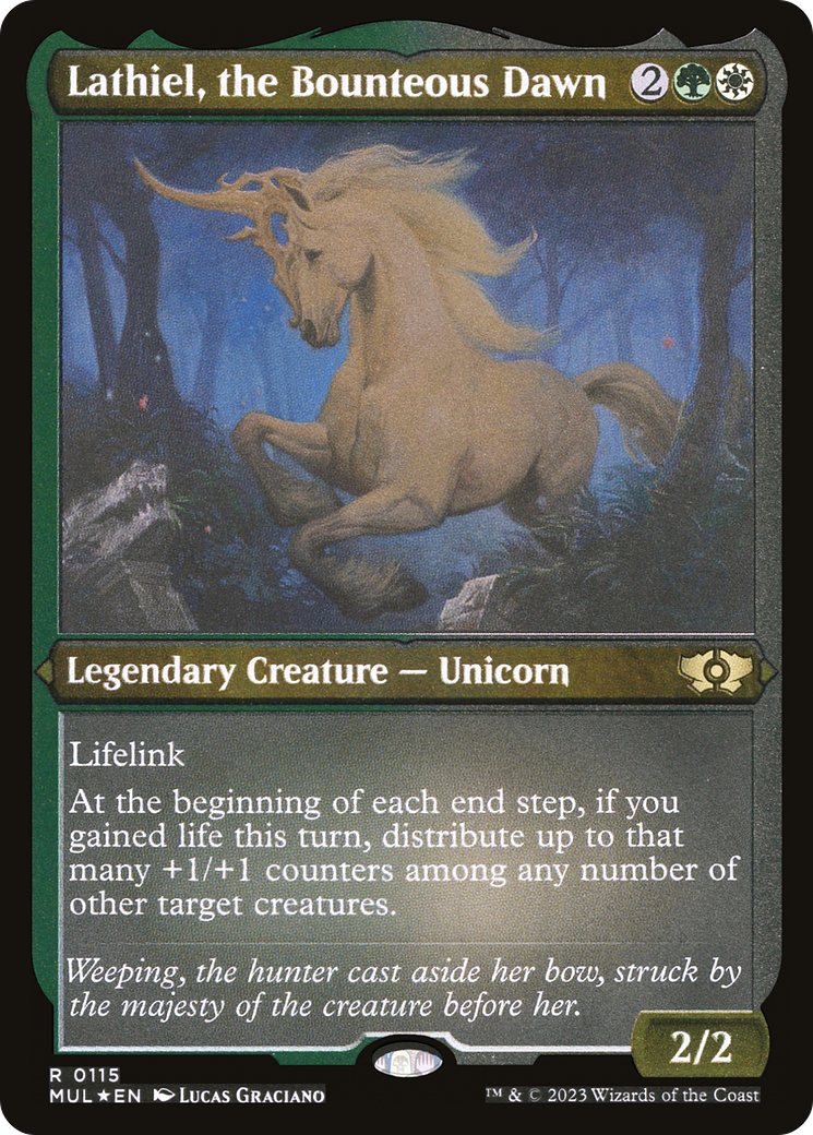Lathiel, the Bounteous Dawn (Foil Etched) [Multiverse Legends] - The Mythic Store | 24h Order Processing