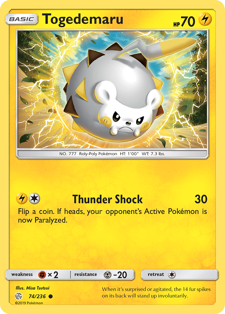 Togedemaru (74/236) [Sun & Moon: Cosmic Eclipse] - The Mythic Store | 24h Order Processing
