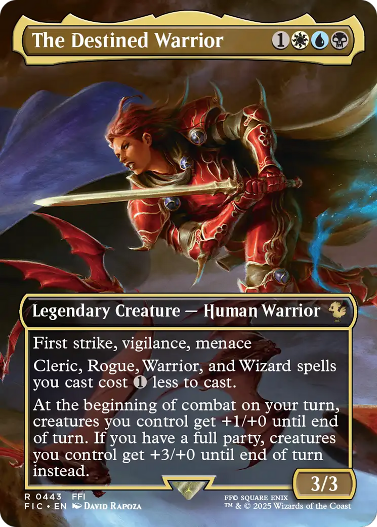 The Destined Warrior (Borderless) [FINAL FANTASY Commander] - The Mythic Store | 24h Order Processing