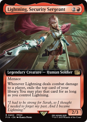 Lightning, Security Sergeant (Extended Art) [FINAL FANTASY] - The Mythic Store | 24h Order Processing