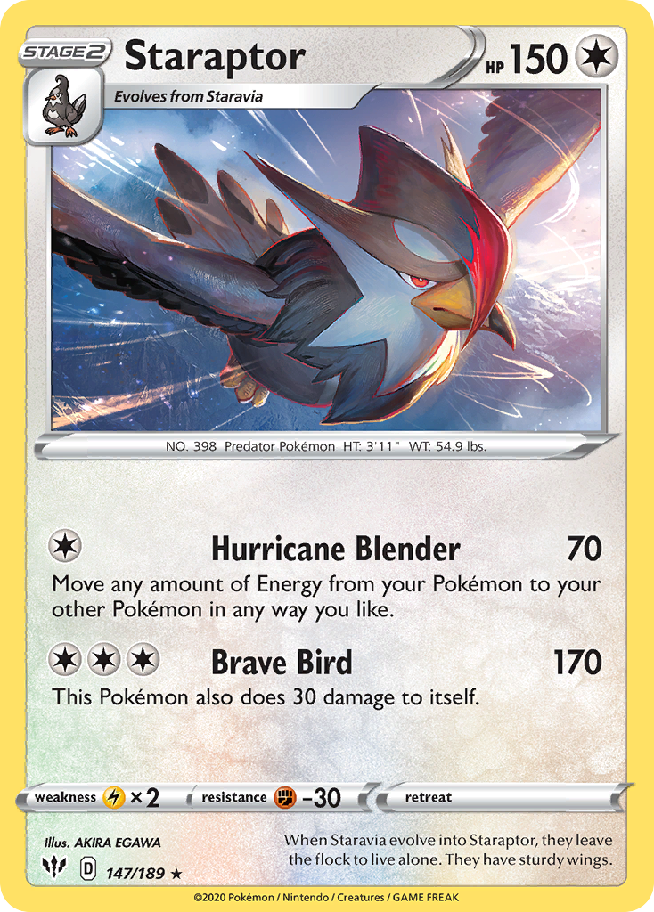 Staraptor (147/189) [Sword & Shield: Darkness Ablaze] - The Mythic Store | 24h Order Processing