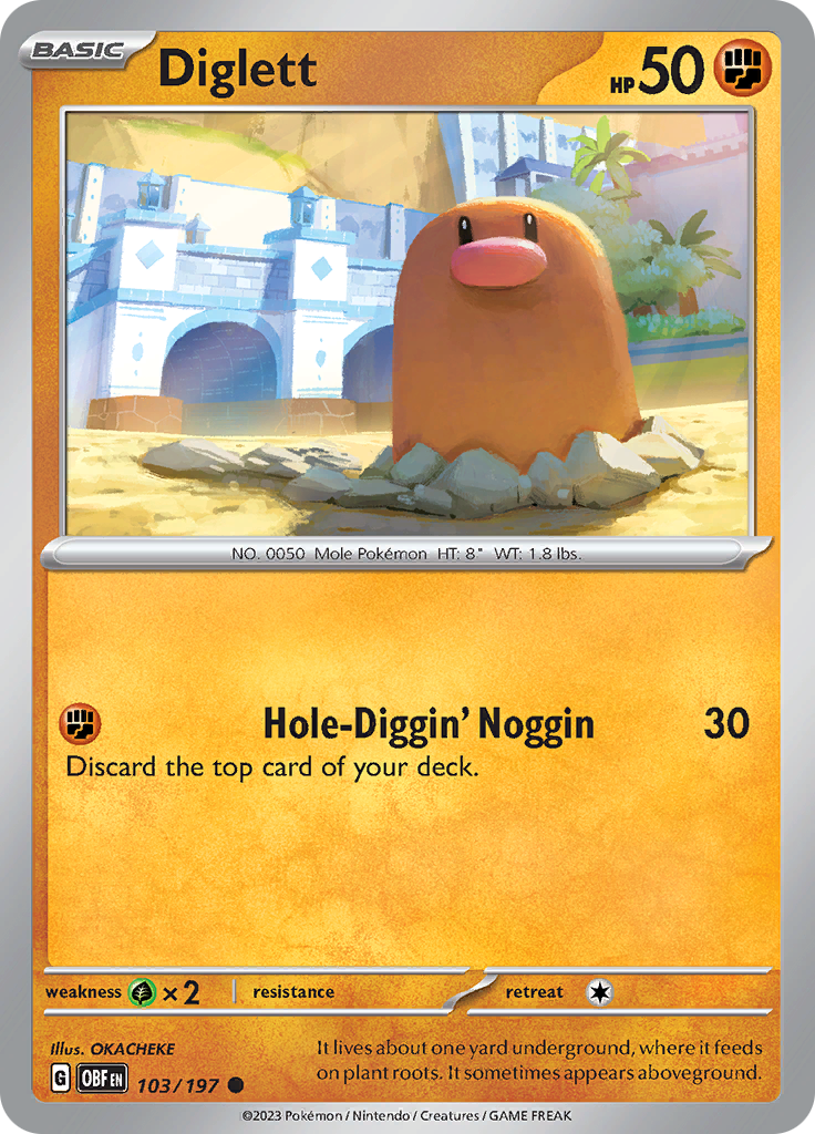 Diglett (103/197) [Scarlet & Violet: Obsidian Flames] - The Mythic Store | 24h Order Processing