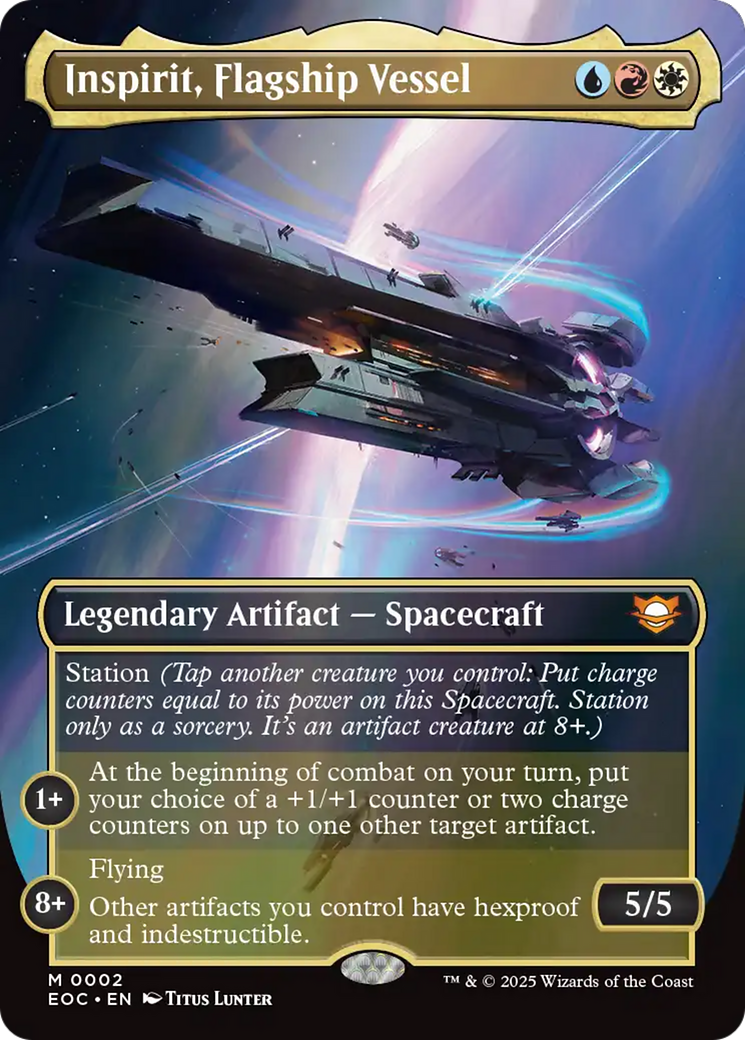 Inspirit, Flagship Vessel (Borderless) [Edge of Eternities Commander] - The Mythic Store | 24h Order Processing