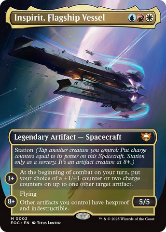 Inspirit, Flagship Vessel (Borderless) [Edge of Eternities Commander] - The Mythic Store | 24h Order Processing