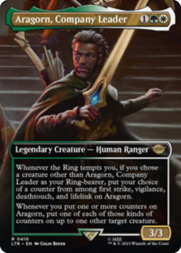 Aragorn, Company Leader (Borderless Alternate Art) [The Lord of the Rings: Tales of Middle-Earth] - The Mythic Store | 24h Order Processing