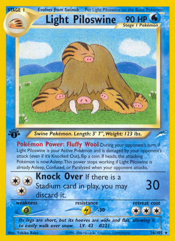 Light Piloswine (26/105) [Neo Destiny 1st Edition] - The Mythic Store | 24h Order Processing