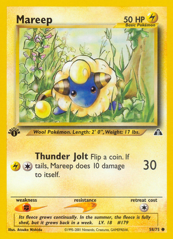 Mareep (58/75) [Neo Discovery 1st Edition] - The Mythic Store | 24h Order Processing
