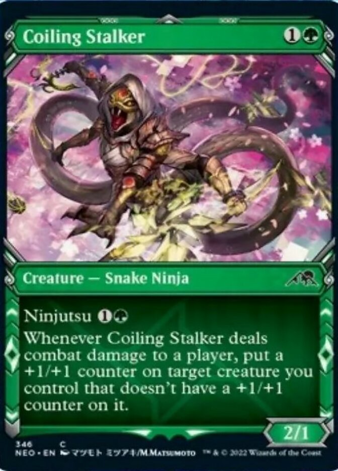 Coiling Stalker (Showcase Ninja) [Kamigawa: Neon Dynasty] - The Mythic Store | 24h Order Processing