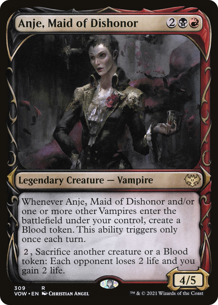 Anje, Maid of Dishonor (Showcase Fang Frame) [Innistrad: Crimson Vow] - The Mythic Store | 24h Order Processing