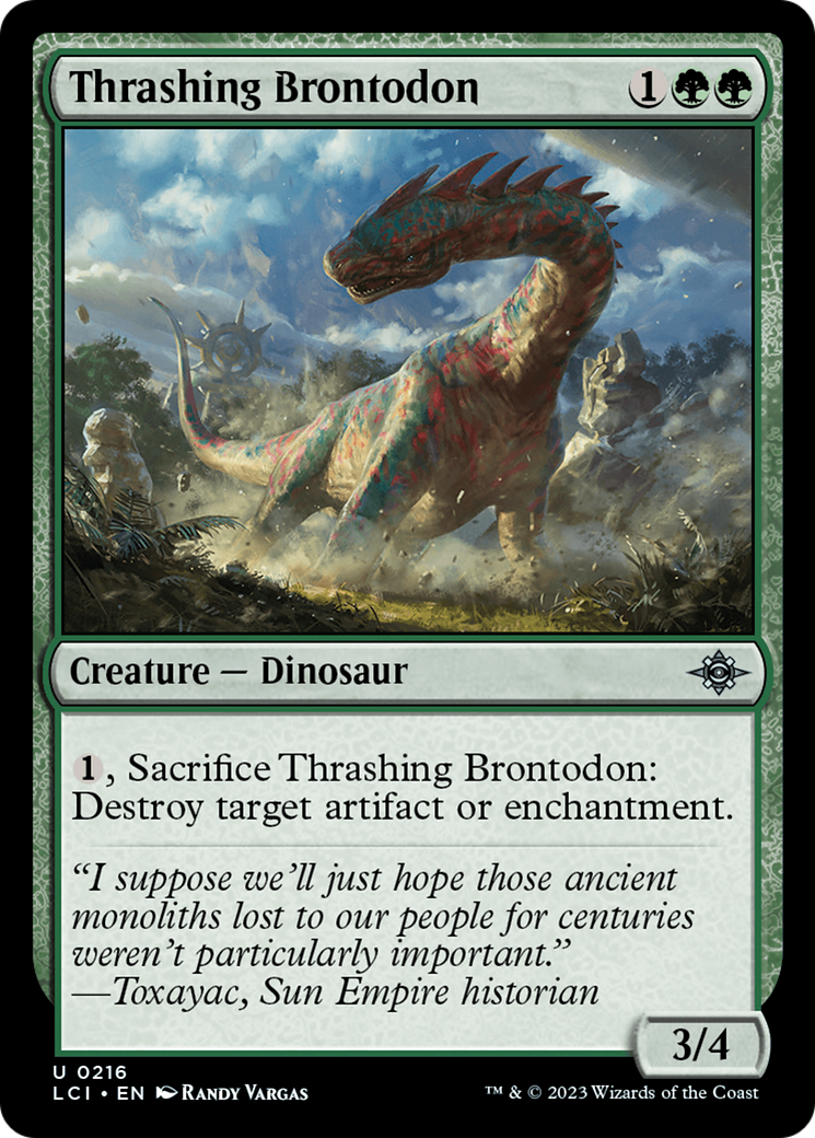 Thrashing Brontodon [The Lost Caverns of Ixalan] - The Mythic Store | 24h Order Processing