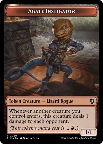 Agate Instigator // Rabbit Double-Sided Token [Bloomburrow Commander Tokens] - The Mythic Store | 24h Order Processing