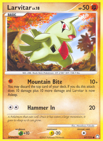 Larvitar (87/123) [Diamond & Pearl: Mysterious Treasures] - The Mythic Store | 24h Order Processing