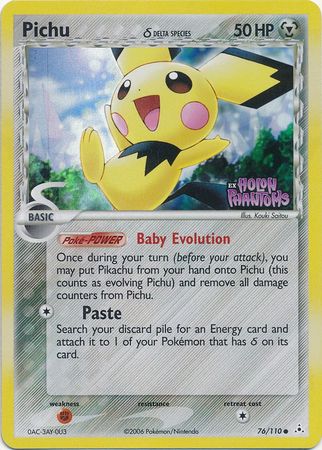 Pichu (76/110) (Delta Species) (Stamped) [EX: Holon Phantoms] - The Mythic Store | 24h Order Processing