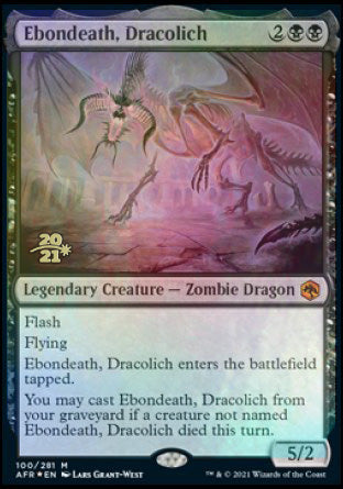 Ebondeath, Dracolich [Dungeons & Dragons: Adventures in the Forgotten Realms Prerelease Promos] - The Mythic Store | 24h Order Processing