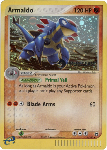 Armaldo (1/100) (Prerelease Promo) [EX: Sandstorm] - The Mythic Store | 24h Order Processing
