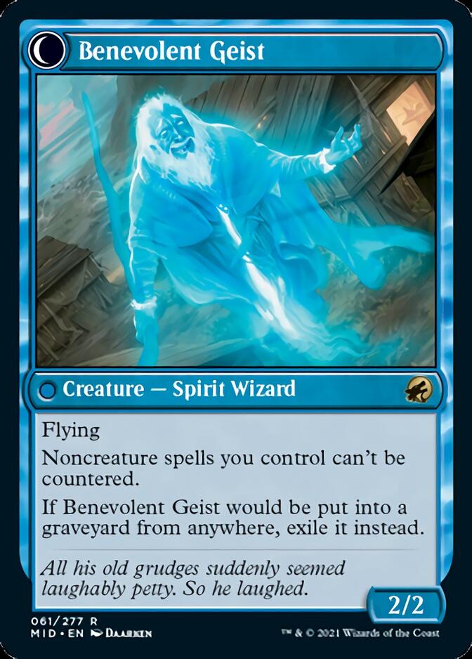Malevolent Hermit // Benevolent Geist [Innistrad: Midnight Hunt] - The Mythic Store | 24h Order Processing