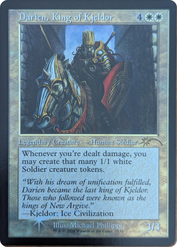 Darien, King of Kjeldor (7135) (Retro Frame) [Secret Lair Drop Series] - The Mythic Store | 24h Order Processing