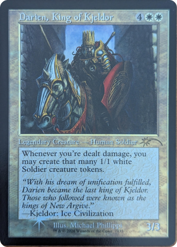 Darien, King of Kjeldor (7135) (Retro Frame) [Secret Lair Drop Series] - The Mythic Store | 24h Order Processing