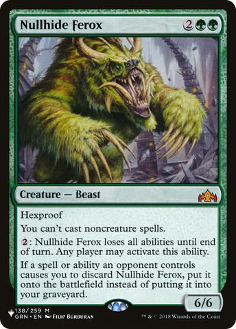Nullhide Ferox [The List] - The Mythic Store | 24h Order Processing