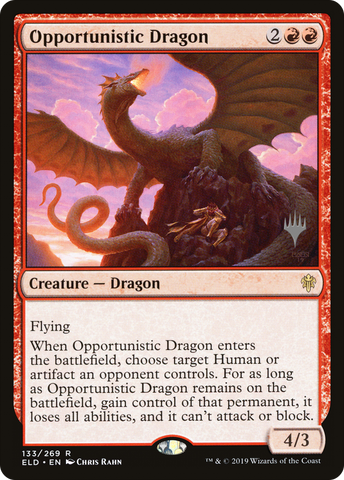 Opportunistic Dragon (Promo Pack) [Throne of Eldraine Promos] - The Mythic Store | 24h Order Processing