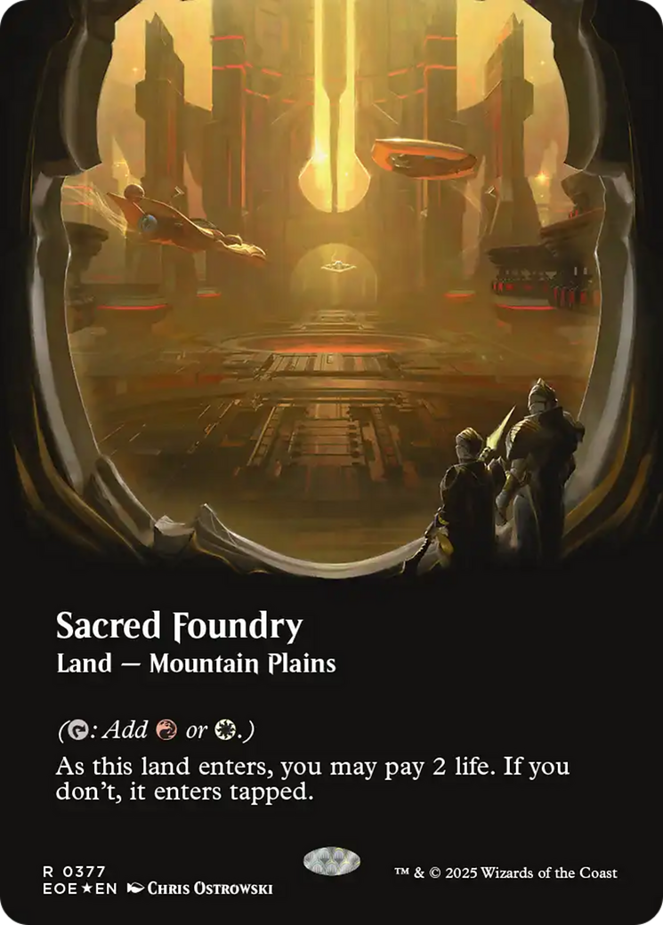 Sacred Foundry (Borderless) (Galaxy Foil) [Edge of Eternities] - The Mythic Store | 24h Order Processing