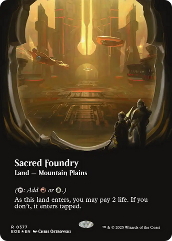 Sacred Foundry (Borderless) (Galaxy Foil) [Edge of Eternities] - The Mythic Store | 24h Order Processing
